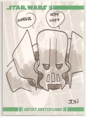2008 STAR WARS CLONE WARS JON MORRIS SKETCH CARD