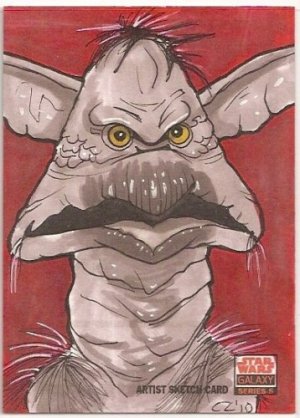 STAR WARS GALAXY 5 SKETCH CARD CHRISSIE ZULLO