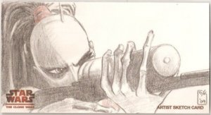CLONE WARS WIDEVISION CAROLYN EDWARDS HOBBY SKETCH CARD