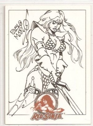 RED SONJA 35TH ANN PABLOS MARCOS SKETCH CARD 86/150
