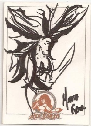 RED SONJA 35TH ANNIV MARA ROSE SKETCH CARD 2/2