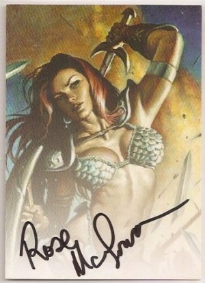 RED SONJA 35TH ANNIVERSARY ROSE MCGOWAN AUTOGRAPH CARD