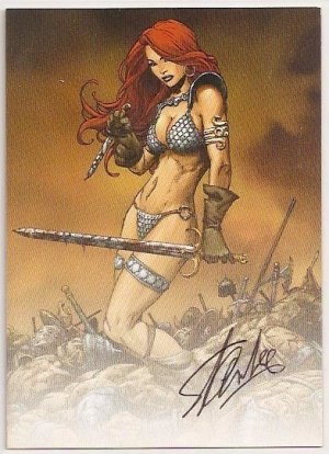 RED SONJA 35TH ANNIVERSARY STAN LEE AUTOGRAPH CARD