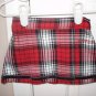 Girls Oshkosh Red/black plaid skirt 3-6mos