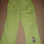 Girls Knit yoga pants lime green 24mos