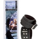 Black wrist restraints w/black faux fur lining    BSPL-08C-1BK