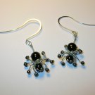 Spider earrings - wire wrapped black widow handmade - Halloween and other