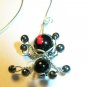 Spider earrings - wire wrapped black widow handmade - Halloween and other