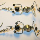 Yoga Wire Wrapped Figures on earrings