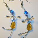 Dancing bead figure women earrings