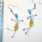 Dancing bead figure women earrings