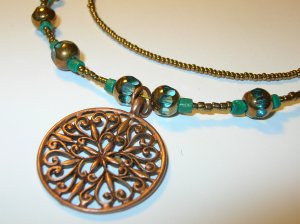 Aqua Necklace and earring set