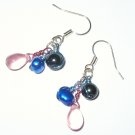 Glass and Pearl earrings