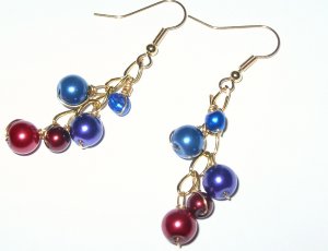 Glass Pearl bead earrings