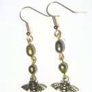 Bee and Pearl earrings