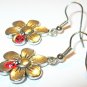 Red Ladybird or Ladybug necklace with earrings