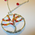 Tree on Fire on silver necklace chain
