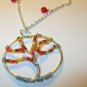 Tree on Fire on silver necklace chain