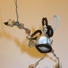Ostrich on nylon necklace