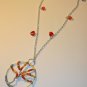 Tree on Fire on silver necklace chain