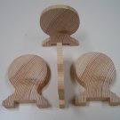 Wooden Craft Shapes for Painting - Faces - Christmas Tree Decorations -  2 3/4" x 1 7/8 x 1/4"