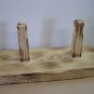 Coat Hanger-Coat Rail with Wooden Pegs-Scorched Wood and Sandblasted Finish-20" X 3 1/2"