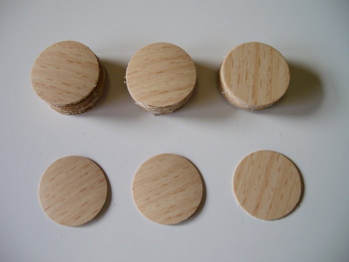 Screw Cover CapsBeech Melamine Screw Caps in colours to match