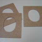 Picture Frames Oval Shape x 3-MDF-Ready to Paint-Unfinished-6" x 5" x 1/8" (152mm x 127mm x 3mm)