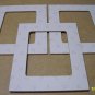 Picture Frames Rectangular- x 3-MDF-Decorated-Double Sided-6" x 5" x 1/8" (152mm x 127mm x 3mm)