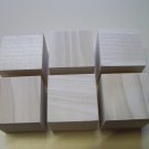 Wood Cubes/Blocks/Poplar Wood/2" x 2" x 2" (51mm x 51mm x 51mm)