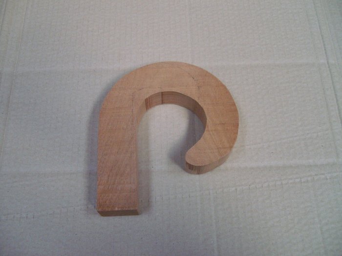 Walking Stick Handle Blank / Mahogany / Carving5 7/8" x 5 1/8" x 1 1/