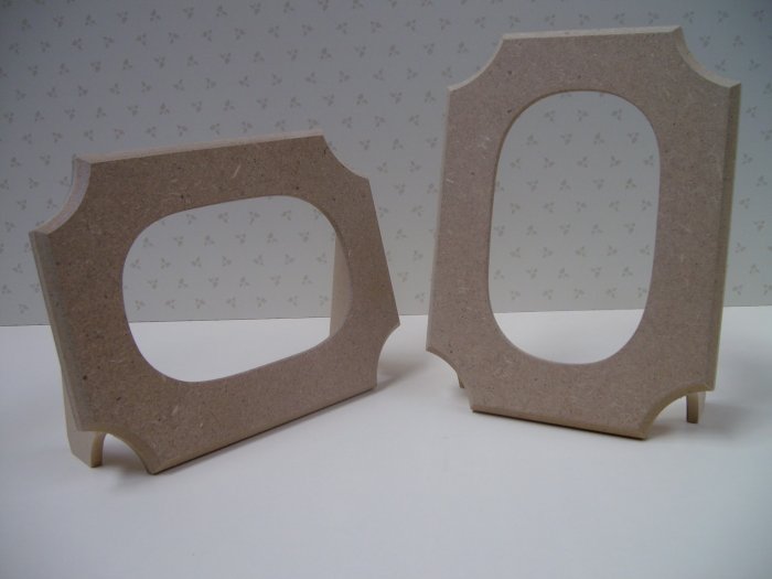 Unfinished Picture Frames MDF/ Oval/Rebated for Glass/8" x 6" x 1/2