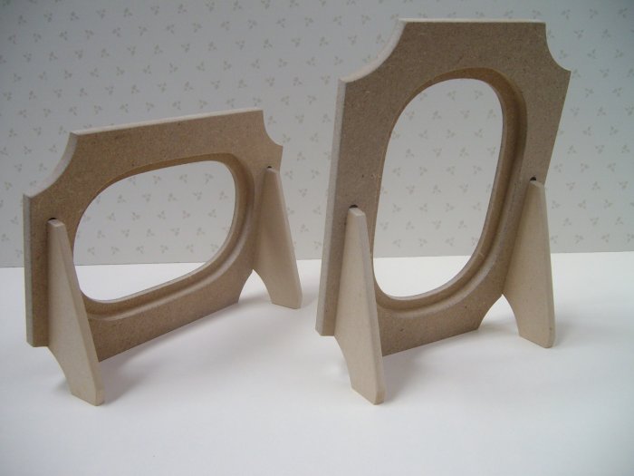 Unfinished Picture Frames MDF/ Oval/Rebated for Glass/8" x 6" x 1/2