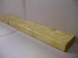 Mantel Shelf-Pine-Stove Shelf-Rustic-Antique Pine-46" x 5 3/4" x 2 3/4" (1170mm x 147mm x 70mm)