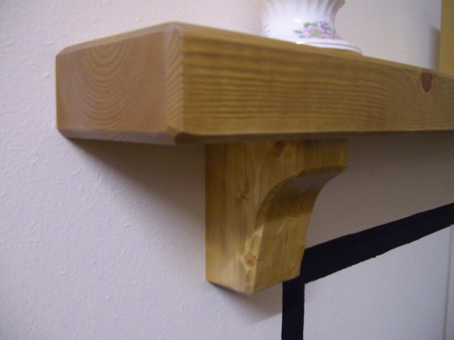 Mantel Shelf with CorbelsStovePineRustic Mantle54" x 5 3/4" x 2 3/4