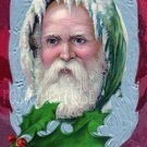 GREEN ROBE SANTA Antique Christmas Postcard Reproduction