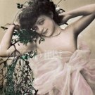 SEMI NUDE Lady Antique Risque Photo Postcard Reproduction