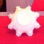 Fenton Rose Crimped Bowl in Milk Glass