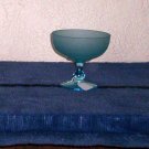 Vintage Westmoreland Blue Satin Footed Compote