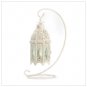 White fancy candle lantern with stand