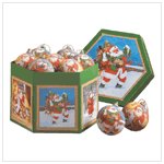 Santa ball ornaments