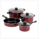 Burgandy non stick cookware