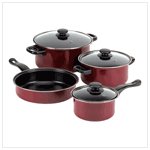 Burgandy non stick cookware