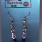 Dangle Earrings Blue Christmas Light Bulb Handmade  #H016