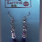 Dangle Earrings Blue Christmas Light Bulb Handmade  #H016