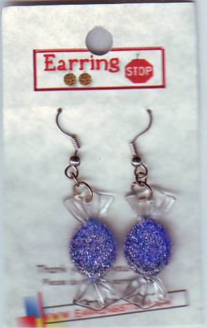 Blue Candy Dangle Earrings Handmade  #H018