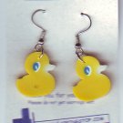 Yellow Rubber Duck Ducky Dangle Earrings Handmade  H003