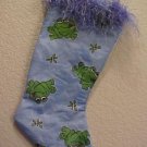 Small Frogs Christmas Stocking Handmade 200921