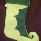 Elf Boot Handmade Christmas Stocking One of a Kind 200923