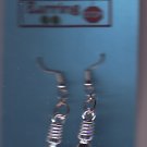 Silver Christmas Light Bulb Dangle Earrings Handmade  H013